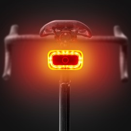 YISUIPU Smart Rear Bike Light, Brake Sensing Bike Tail Light, Auto On/Off, Waterproof, USB Rechargeable Bicycle Rear Light,1500m Viewable Range, Cycling Safety Accessories