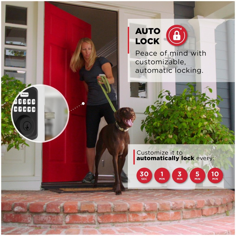 Kwikset 9250TRS-L03S Transitional Powerbolt 2 Electronic SmartCode Deadbolt SmartKey with