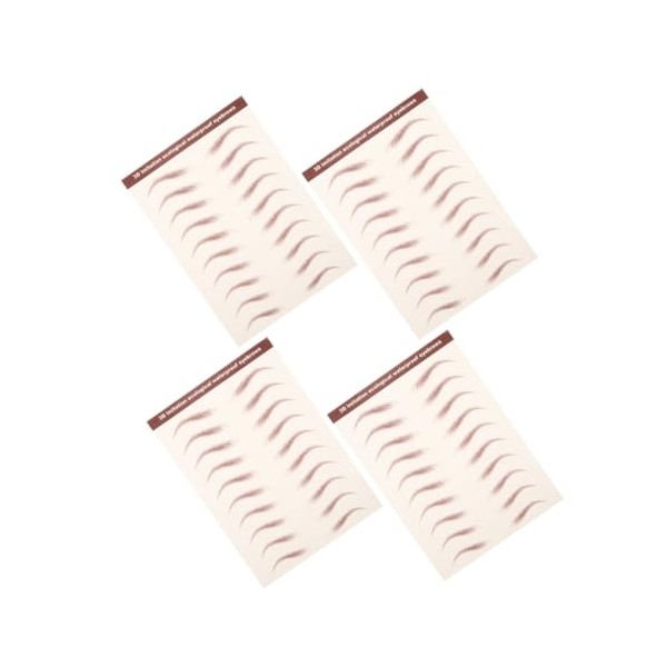 4sheets Realistic Eyebrow Stickers Temporary Makeup Eye Brow Tape for