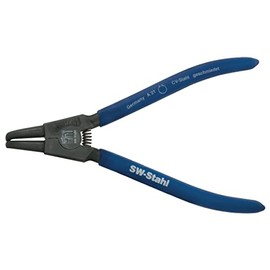 SW-Stahl 41302SB Circlip Pliers 175 mm, Curved, Exterior, Snap Ring Pliers for External Retaining Rings According to DIN Standard 5254, Mounting Pliers with Dip Coating