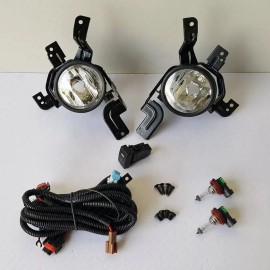 cyt Clear Fog Light Kit for 2007-2009 Honda CR-V EX EX-L LX with Switch Bulbs Wiring