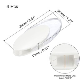 QUARKZMAN Blind Cord Weight 4 Pieces 90 mm Curtain Window Shutter Beads Blinds Chain Handle Roman Vertical Roller Blind Accessories White