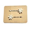 SNOWFLAKE Winter Bobby PIn Hair Clip Accessory - Set of