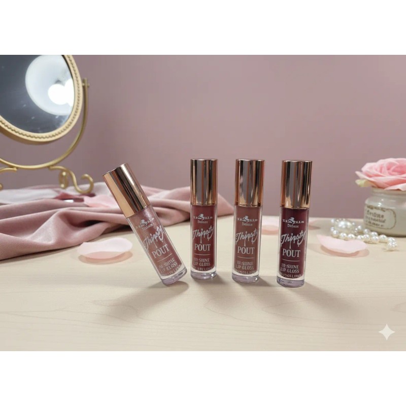 Set Brillo Labial Italia Deluxe Thirsty Pout Gloss 4 Pzas