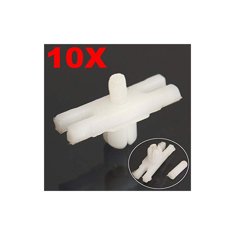 C-FUNN 10Psc Side Door Trim Moulding Strip Plastic Clips For