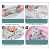 MSMUOEZ Anti-Scratch Silicone Cat Shoes, Adjustable Multifunctional Anti-Bite Shower Net,