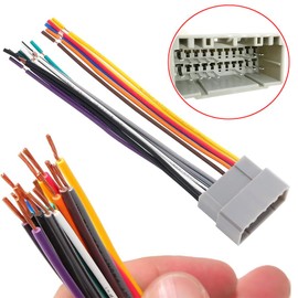 DSkoiph Radio Wire Harness W/Antenna Adapter Connector Plug Replacement Compatible with 2002-2007 Dodge Ram, 2003-2007 Jeep, 2000-2007 Chrysler 70-6502