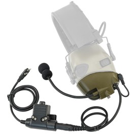 TSVISIONCORE Microphone&U94PTT for Howard Leight Impact Sports Noise Cancelling Headphones,Hunting(Army Green)