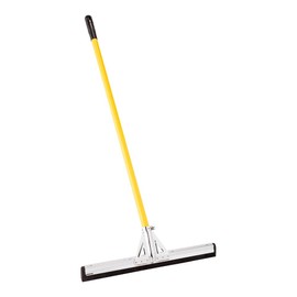 Restaurantware RW Clean 54.3 Inch Handle For Floor Squeegee 1 Non-Slip Handle For Squeegee Head Replacement - Hanging Loop Durable Yellow Iron Handle For Garage Squeegee Squeegee Sold Separately