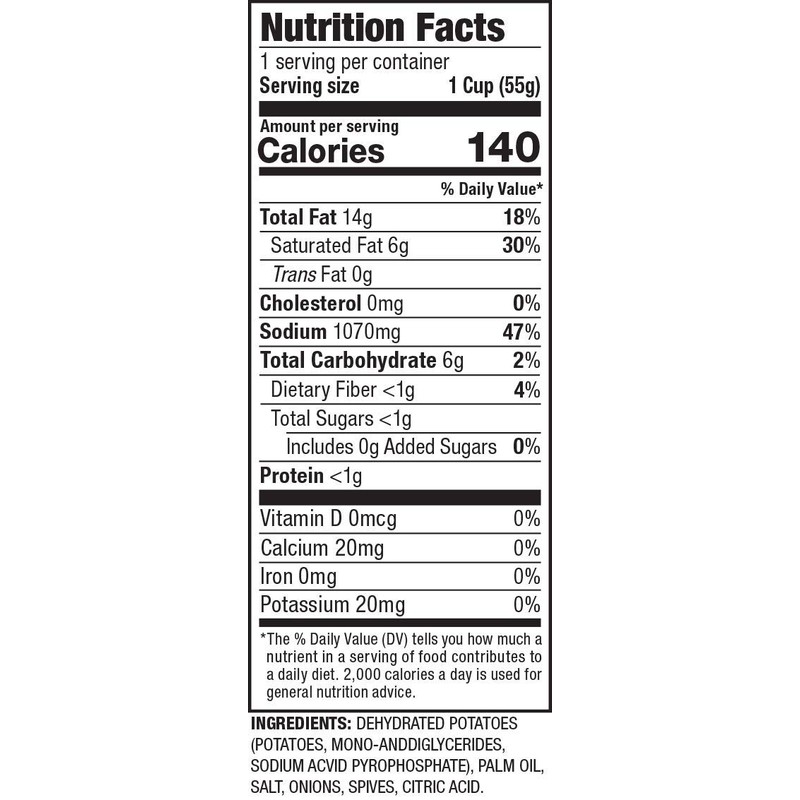 Haddar Gluten Free Original Instant Mashed Potatoes 1.94oz (12 Pack),