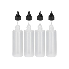 Ideen mit Herz Empty bottles, travel size, for 90 ml each, diameter 3.7 cm, 12.5 cm high, pack of 4