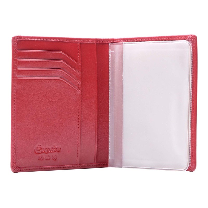 Esquire Silk 02 Passport Case Red, red, rfid wallet