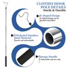 Greeily Clothes Hook Pole, Clothes Hanger Reaching Hook for Hanging