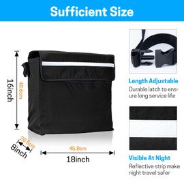 SWISSELITE Wheelchair Bag,Wheelchair Backpack Bag,Wheel Chair Storage Tote Accessory-Large Capacity with Reflective Stripe for Walker Rollator Wheelchair Transport Chair