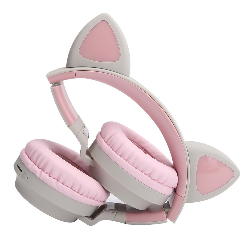 Cat Ear Headphone 3D LED Light Wireless Bluetooth 5.0 Foldable