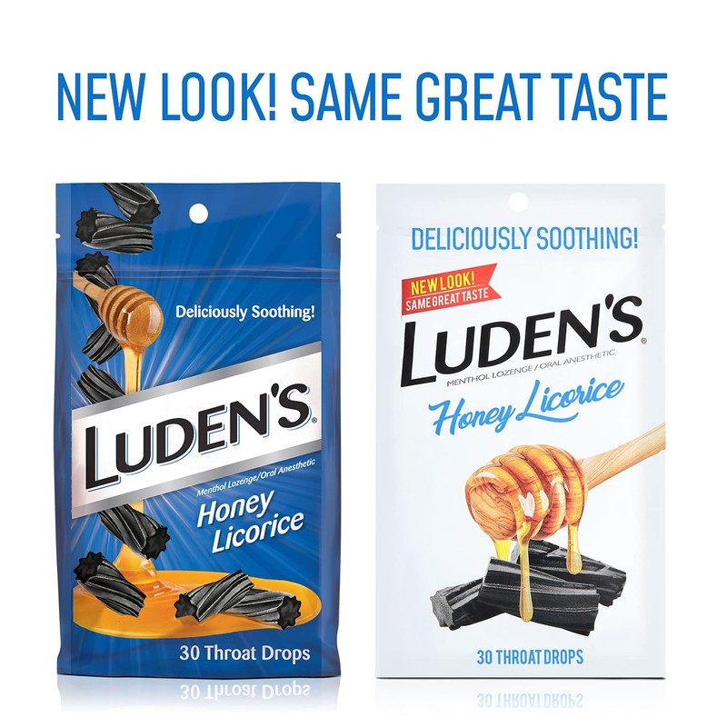 Luden's Throat Drops Honey Licorice - 30 ct, Pack of