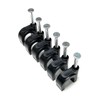 500 x 9mm Black K Type Round Cable Clips