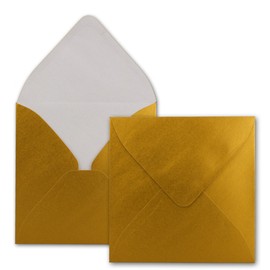 FarbenFroh® Series Square Envelopes Without Window, 15.5 x 15.5 mm Wet sealing for Wedding Cards, Invitations and More