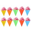 Lyreh 10pcs Reusable Snow Cone Cups, 4.1x3.1 Inch Plastic Shaved
