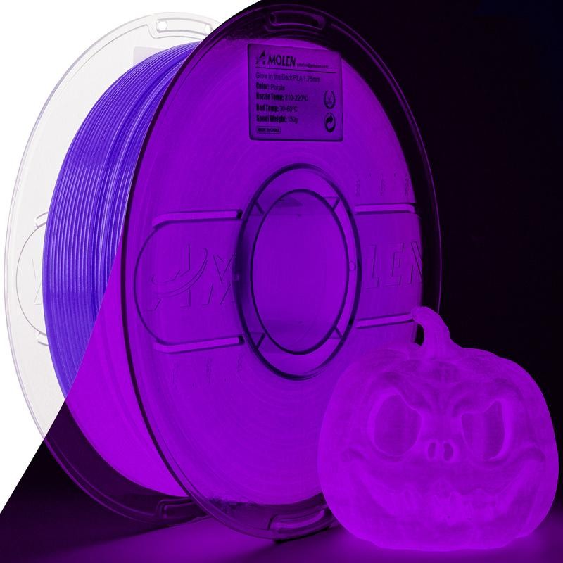 Glow-in-the-Dark PLA Filament, 1.75mm, 1KG/2.2LB:_Glow Starry Sky Blue_US (TO US