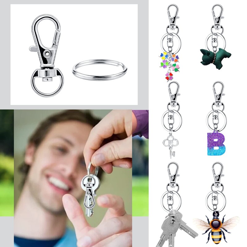 Key Ring Stainless Steel Small 320 Pieces Carabiner Key Ring