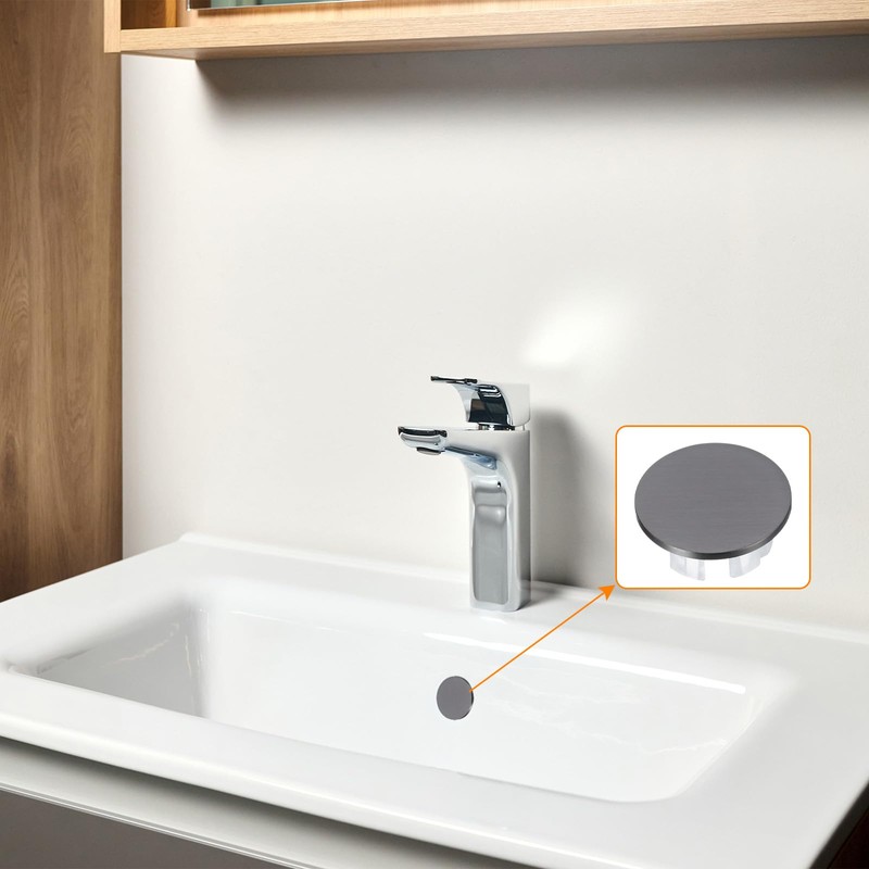 uxcell 2Pcs Sink Overflow Cover Basin Trim Copper Overflow Rings