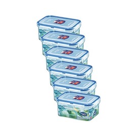 wns-emg-world Lock & Lock Frischhaltedosen Set 6-teilig HPL 811, je 600 ml