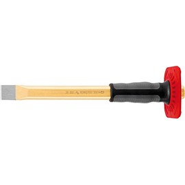 Rennsteig 311 250 1 Flat Cold Painted Chisels with Handguard, Gold, 250 mm