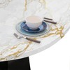 Marble Gold Texture Round Tablecloths with Elastic Edge Fitted Round