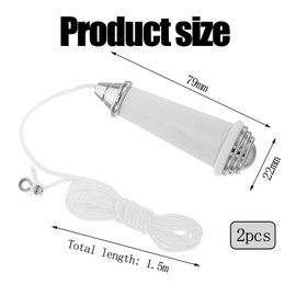 Syylqyr 2 Pcs Bathroom Light Pull Cord Handle, Bathroom Pull Cord Handle Replacement, Light Switch Pull Cord, 15cm Long Durable Easy Installfor Bathroom Toilet Light Ceiling Light Fan Switch