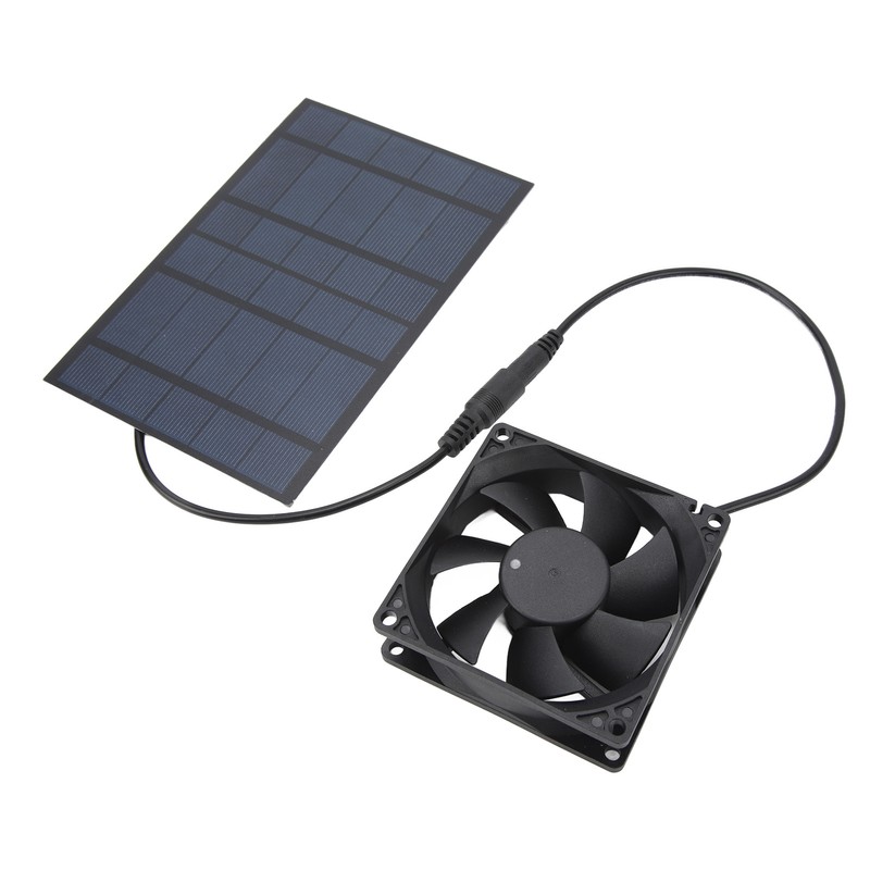 Solar Panel Fan Reduce Temperature Humidity IPX7 Waterproof Solar Powered