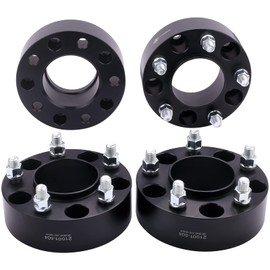 VLAOSCHI Black Forged 5x4.5 Hubcentric Wheel Spacers 2 Inch with 12x1.5 Studs 67.1mm Hub Bore Compatible with Jeep Hyundai-Mazda-Mitsubishi 5 Lug 5x114.3 for Compass Patriot Genesis Tucson-Pack of 4