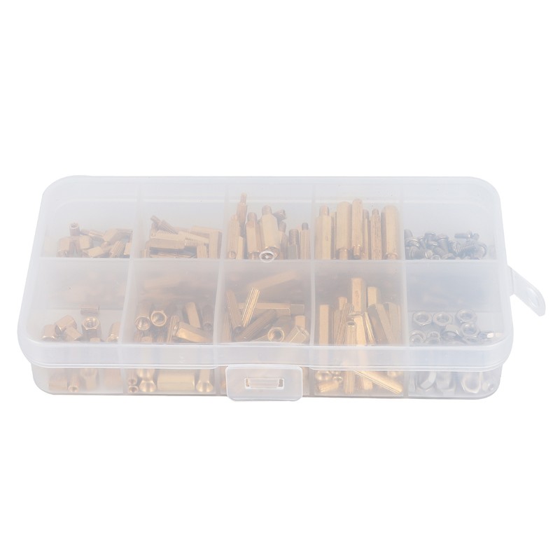 240Pcs Brass M2 M3 Hex Standoff Nut Screw Kit for