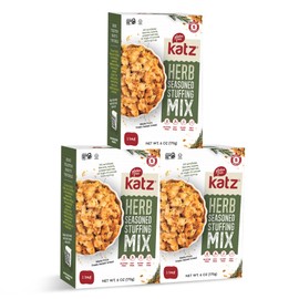 Katz Gluten Free Herb Seasoned Stuffing Mix Perfectly For All Your Holiday And Everyday Cooking Needs, With No Artificial Flavors, Colors, Or Preservatives - Dairy Free, Soy Free, Nut Free, Kosher 3-Pack (6 Oz)
