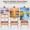 YOKUGO Beech Wood H-Frame Easel for Painting with Tray &