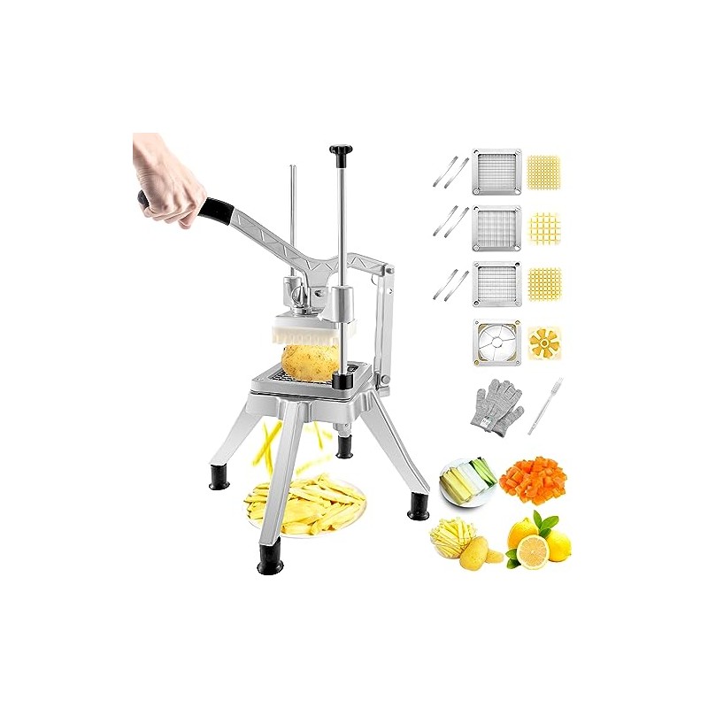 VEVOR - Picador comercial de verduras con 4 cuchillas de