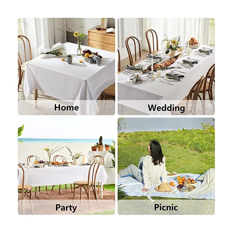 LivinEase 100% cotton tablecloth (grey, tablecloth (142 x 230 cm))
