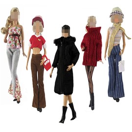 Doll Clothes, Lance Home 5 Sets Fashion Outfits Autumn Dresses Spring clothes Sweater Pants Shoes Socks Bag For 29cm Dolls Accessories Baby Gifts (D)