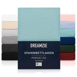 Dreamzie Fitted Sheet 200 x 200 cm - 100% Microfraser - Fitted Sheet for Thick Mattresses up to 30 cm - Anthracite - Tested for Harmful Substances (Oeko Tex), Bed Sheet with Elastic Band