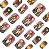 Halloween Press On Nails Short Square Fake Nails Acrylic Nails