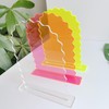 10 Pack Wavy Acrylic Sign with Stand, 7 x 5
