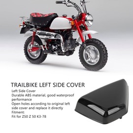 Black Left Side Cover Panel, KIMISS Motorcycle Side Trim Trailbike Left Side Cover Waterproof ABS Front Side Cover Replacemen for Z50 Z 50 K3‑78