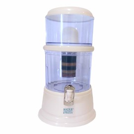 Water Stream by Little Luxury Crystal Clear 4-Gallon Countertop Gravity Water Filter System - Portable Alkaline Filtration System - Enjoy Clean and Mineral-Rich Hydration at Home, Office, or Travel