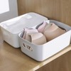GAOHAN 12 Packs Plastic Storage Boxes with Handles, 3 Colours