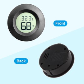 DIFCUL 3X Mini LCD Digital Thermometer Temperatur für Humidore Gläser Inkubatoren Gitarrenkoffer Reptilien Auto Gewächshaus (3 Stück Schwarz)