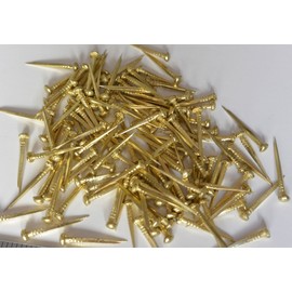 Solid Brass Nails Tacks for Shoes Boots Leather Heels Soles Repairs Replace 2 oz (Oval Head Soling Nails 6/8")