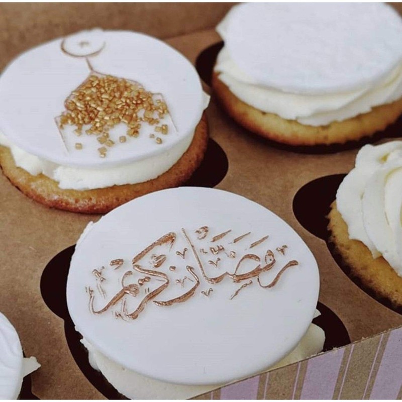 LissieLou Ramadan Mubarak Calligraphy Cookie Embosser Ramadan Eid Celebrations Icing