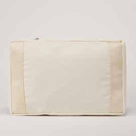 TESIN Gym Bag, Foldie Travel Bag Expandable, Duffle Bag, Canvas Tote Bag with Yoga Mat Strap and Shoes Compartment Wet Pocket (White)