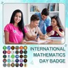 Kigeli 120 Pcs Pi Day Pins Math π Round Badge