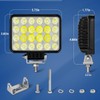 Condukceen 2PACK 12/24volt 72W Led Work Light 9000LM, Square High